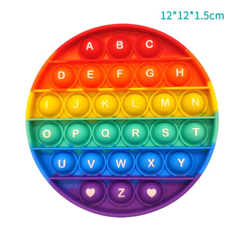Rainbow Silicone Pop-It Mouse Bubble Toy for Kids - Fun Decompression Pendant