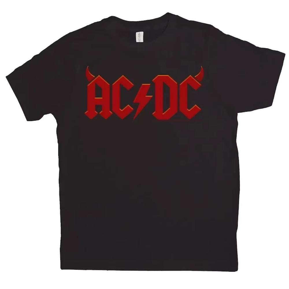 Summer Women Cotton T-Shirt  Graphic Clothing Men Fashion Letter ACDC Printing Tops Tees Female Casual Streetwear