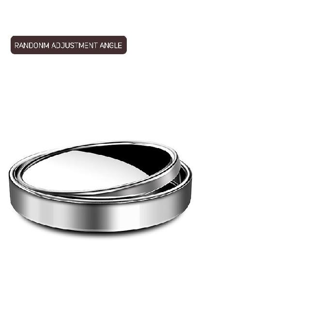 2Pcs 360 Degree Adjustable Round Frame Convex Blind Spot Mirror Safety Driving Wide-angle Clear Rearview Mirror Auto