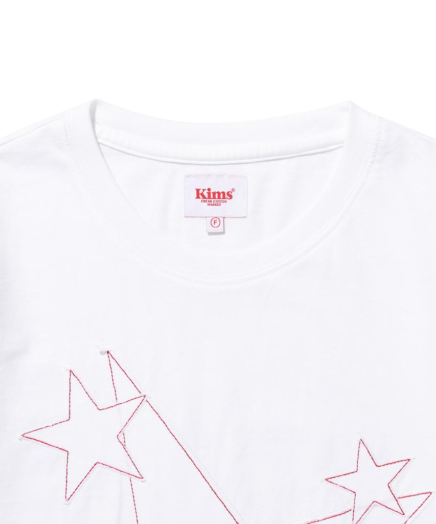 Kimseupeulesikoteunmakes Three Single Star Tee White(Red)