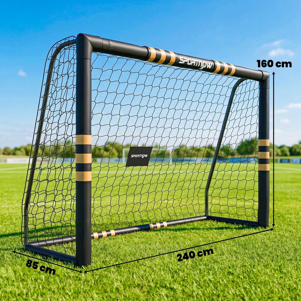 Football Goal with Protective Foam, 2.4 x 1.6 m, Yellow