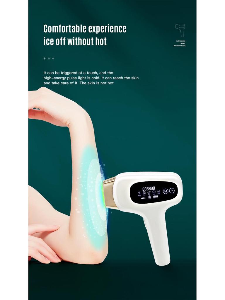 Full Body IPL Hair Removal Device with Painless Ice Sensation Therapy