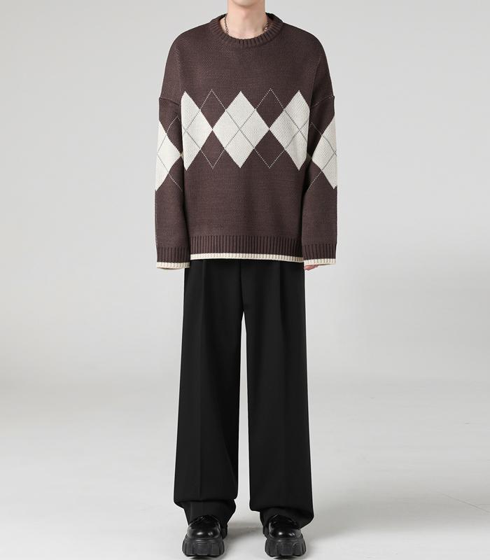 AVANDRESS Argyle Oversized Knit - 4 Colors