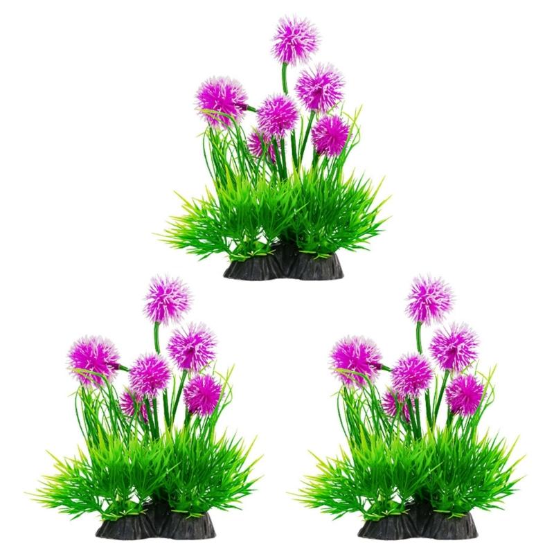 3PCSAquarium Decoration Fish Tanks Landscaping Simulation Artificial Plant Plastic Underwater Realistic Plant Aquarium