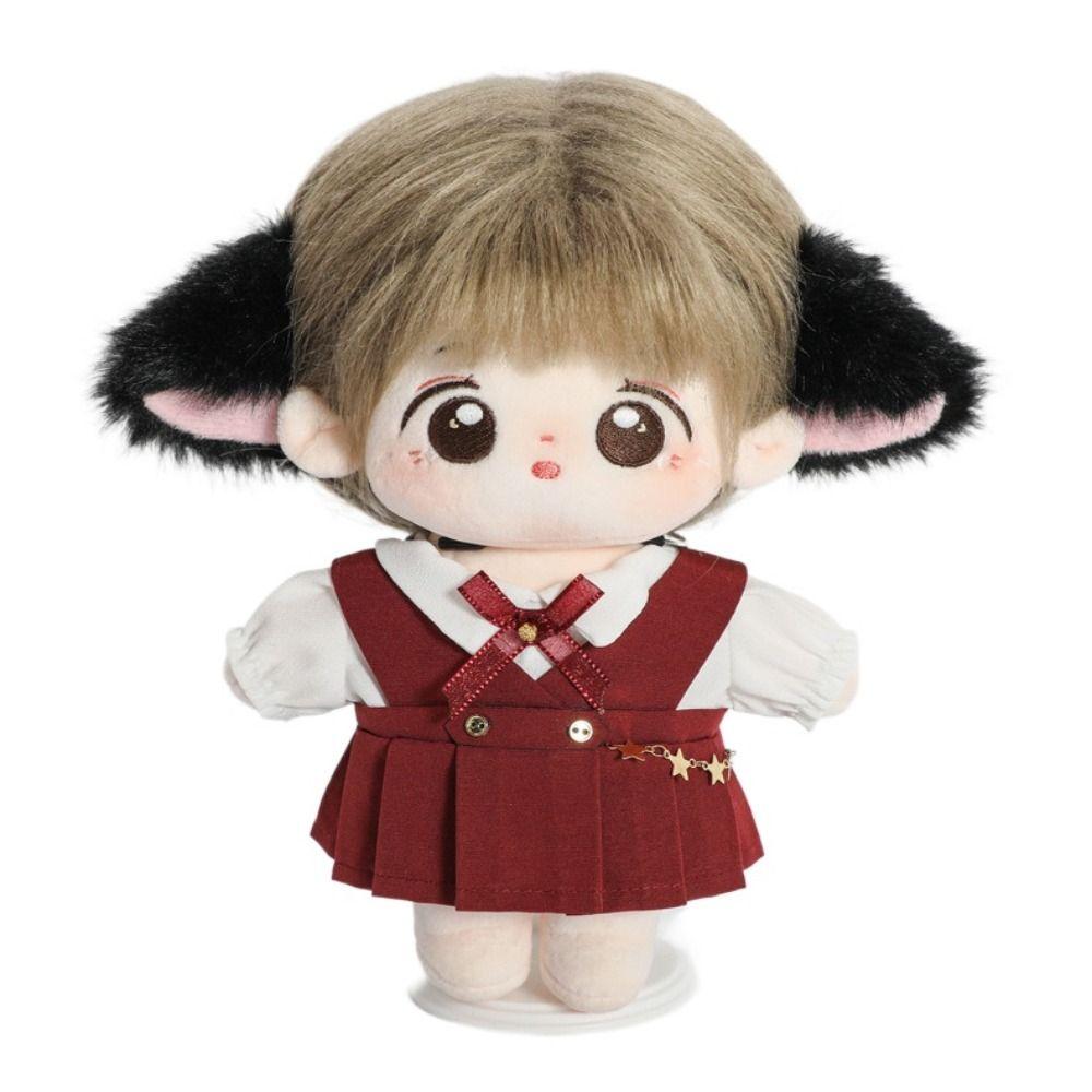 

Emulational Plush Headband Cute Doll Headwear 2025 Cat Ear Headband for 20CM Cotton Doll коричневий