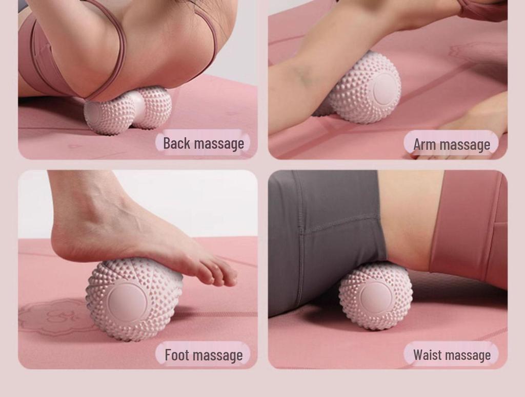 Peanut Fascia Ball: Foot, Lumbar & Neck Massage for Muscle Relaxation and Yoga Fitness.