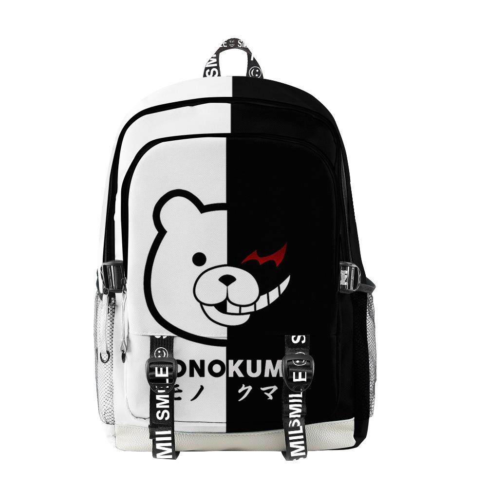 Trending Unique Cool Bad Bunny Knapsacks Boys/Girls Pupil Learner Bags 3D Design Keychains Oxford Moisture-proof Adorable Small Backpacks