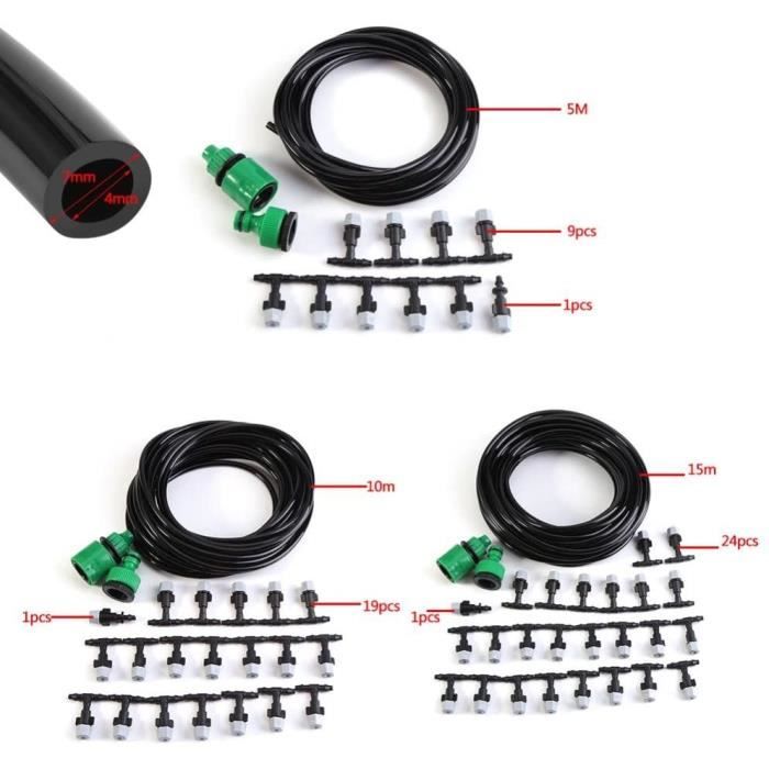 Kits d'irrigation RéglableSystème d'arrosage Automatique Pour DIY Irrigation Arrosage Brumisation Jardin Serre Goutteurs Micro[171]