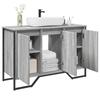 VidaXL Bathroom Vanity Cabinet Sonoma Grey 91x35x60 Cm, Bathroom Sink Cabinet, Bathroom Furniture, 848662