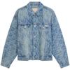 Retro Printed Cotton Light Blue Denim Jacket Men Jackets 4RG764G