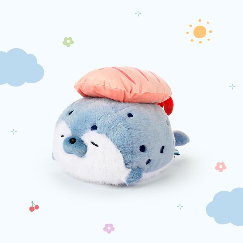 Cute Sushi Seal Plush Toy Lifelike Stuffed Animal Soft Pillow Cushion For Kids