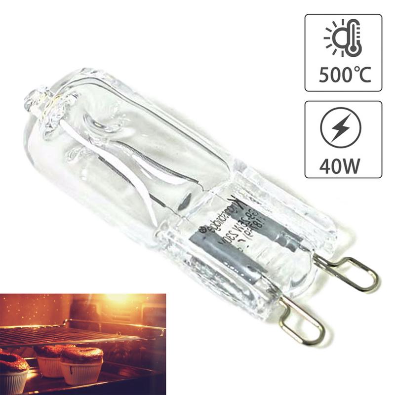 G9 Oven Light High Temperature Resistant Durable Halogen Bulb Lamp For Refrigerators Ovens Fans 40W 500℃ Pin Bulb 110V-240V