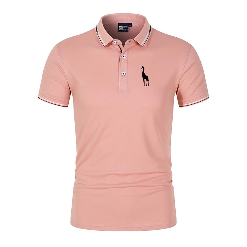 Printed 35% Cotton Men's Casual Solid Color Slim Fit Men's Polo Shirt New Summer Fashion Lapel Polo Shirt for Men