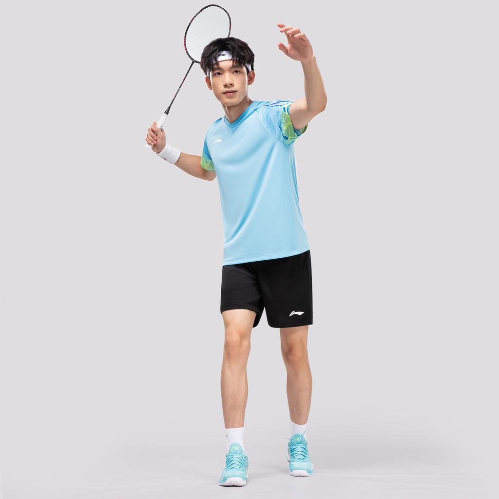 Li-Ning Quick-Dry Breathable Training Short Sleeve T-Shirt And Shorts Casual Sports Set Unisex Sets AATV081-3