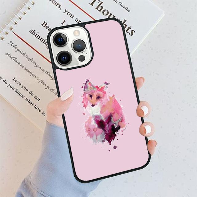 Watercolor Painting The Fox Phone Case For iPhone 17 Air 15 16 16e 11 12 13 14 Pro Max Cover For iPhone 17 Air Max Plus Fundas