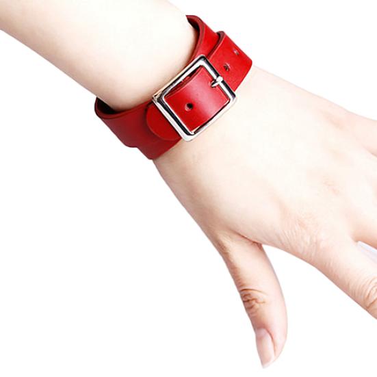 Punk Faux Leather Belt Choker Collar Necklace Women's Club Jewelry Birthday Gift