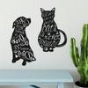 1pc Metal Cat Wall Art – 'Time Spent With Cats Is Never Wasted,' Black Cat Cutout, Elegant Iron Art for Stylish Wall Decoration