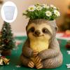 3D Sloth Aromatherapy Cement Gypsum Cup Mold DIY Storage Cup Mold Plant Small Flower Pot Decoration Silicone Mold
