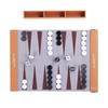 Roll-up Leather Backgammon: Portable Outdoor Travel Game Board | PU Foldable Western Chess Set