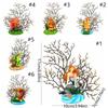 Colorful Mermaid Coral Branch Ornament Resin Craft Sea Tree Ornament  Fish Tank Supplies