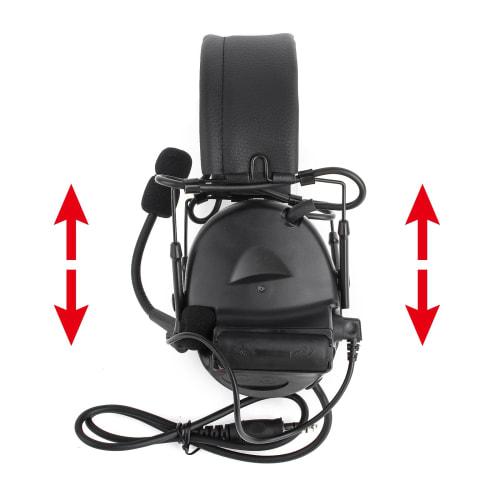 NECARL COMTA II Tactical Headset, Basic Version, Wireless Communication Enabled, Headphones for Cosplay, Special Forces, and Airsoft, with C2 Earmuffs