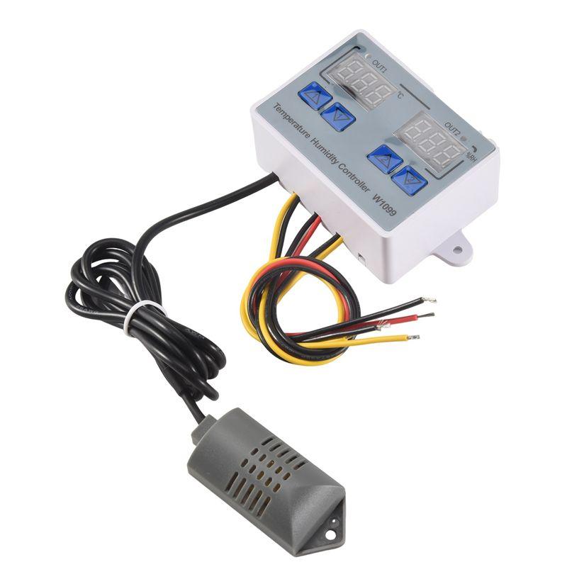 ABBY-XK-W1099 Dual Digital Thermostat Humidistat Egg Incubator Temperature Humidity Controller Regulator Thermometer Hygrometer
