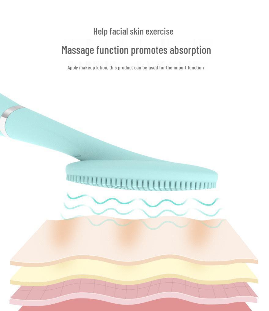 Silicone Waterproof Electric Facial Cleansing Brush for Women