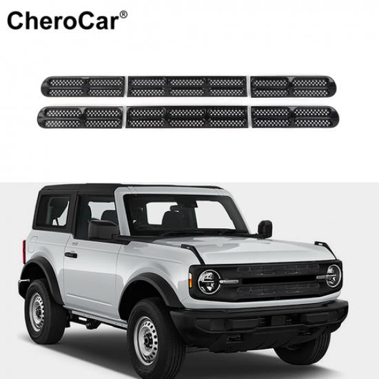 Gloss Black Front Grille Bumper Grill ert Mesh Net Trim For Ford Bronco +