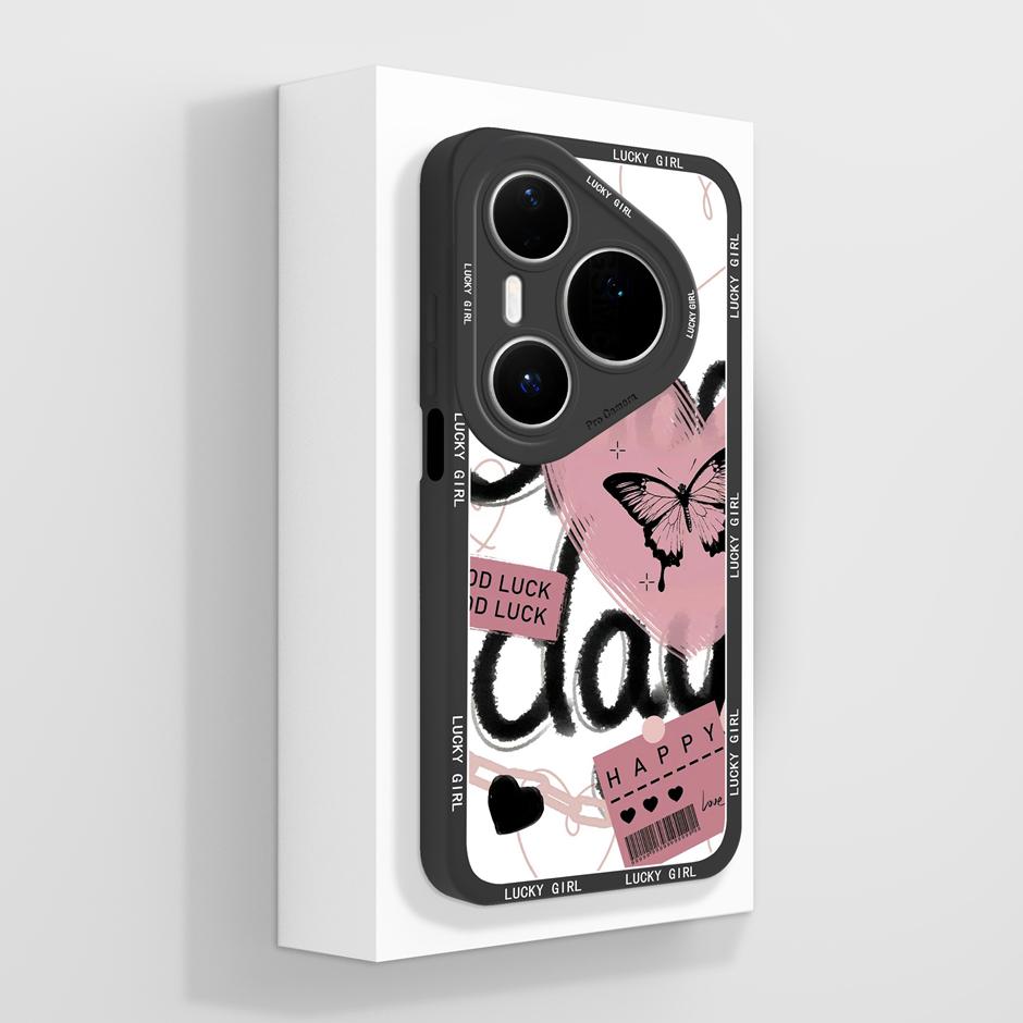 For Huawei Pura 80 Pro Plus Ultra Phone Case Fashion Butterfly Pretty Flowers Liquid Silicone Soft Protective Bumper Cover Funda