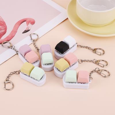 Keyboard Fidget  Fidget Clicker 2 Keys Stress Relief Button Key Switch Keychain Shaft Tester for Adults Anxiety Decompression