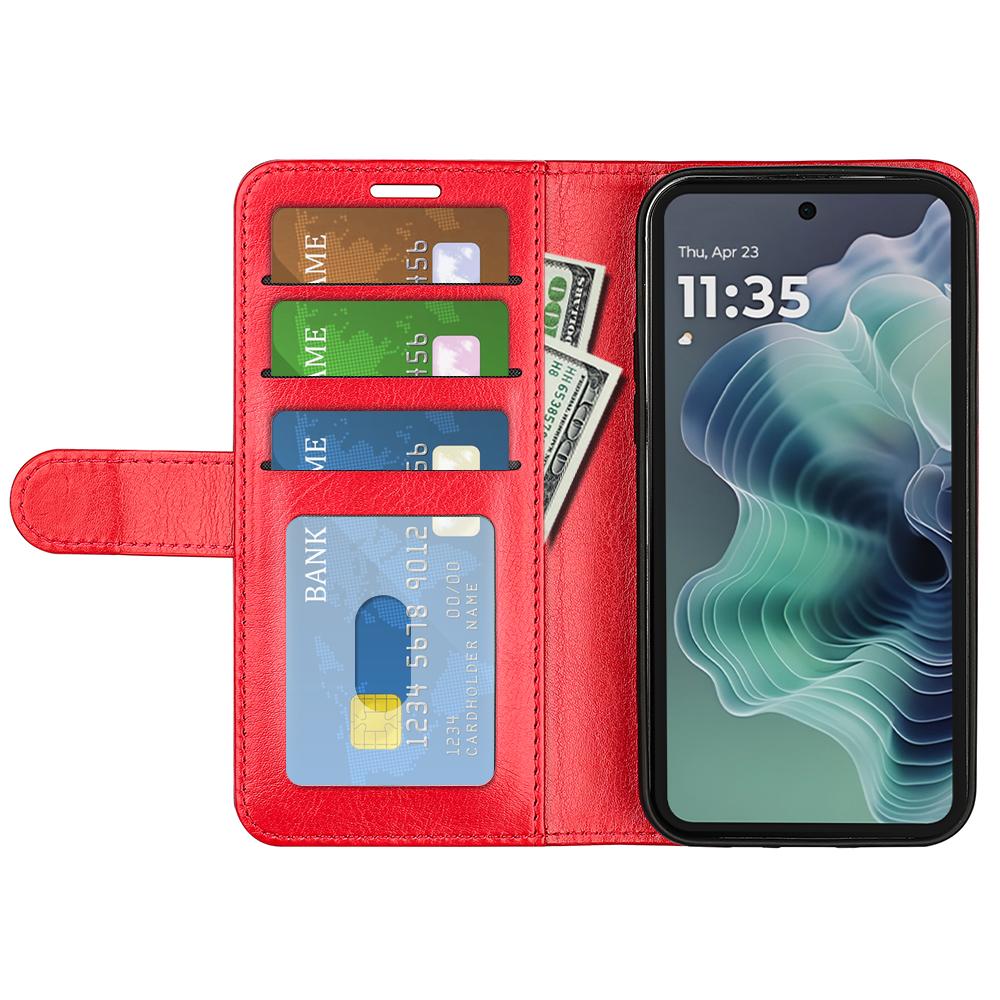 For Motorola Moto G35 5G Wallet Case Crazy Horse Texture Stand Leather Phone Cover