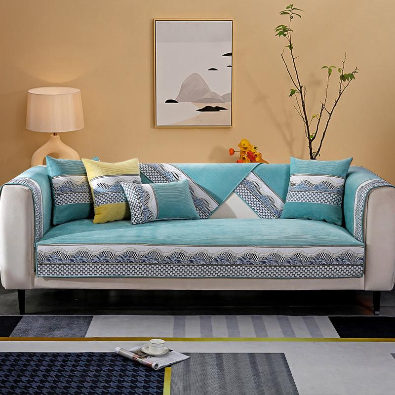 

Осенние и зимние диванные подушки, простые цветные вельветовые диванные подушки для гостиной, четырехсезонный универсальный плюшевый чехол для дивана, ткань 70*70