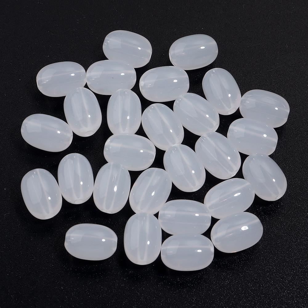 100pcs Candy Color Oval Acrylic Beads Mixed Color Loose Spacer Beads For Jewelry Making DIY Crafts Necklace Bracelet Accessories