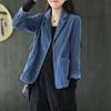 Harajuku Corduroy Jackets Korean Cute Solid Color Long Sleeve Lapel Neck Breasted Casual Double Pocket Cardigan Coat