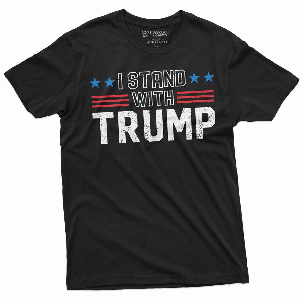 Men's I Stand With Trump T-Shirt DJT Arrest Inditement Tee Trump 2024 Support T