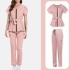 Ladies' Comfortable And Casual Solid Color Short Sleeved Pants Protective Suit Set