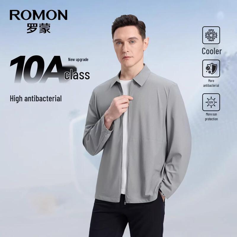 

Romon Men s Lightweight Ice Silk Sun Protection Polo Jacket 180