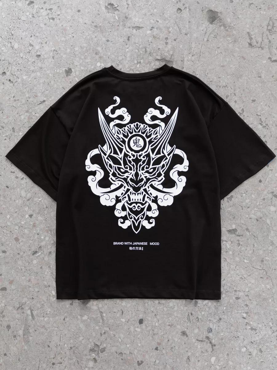 Solid black Y2K oversized Make them pay printed T-shirt XL