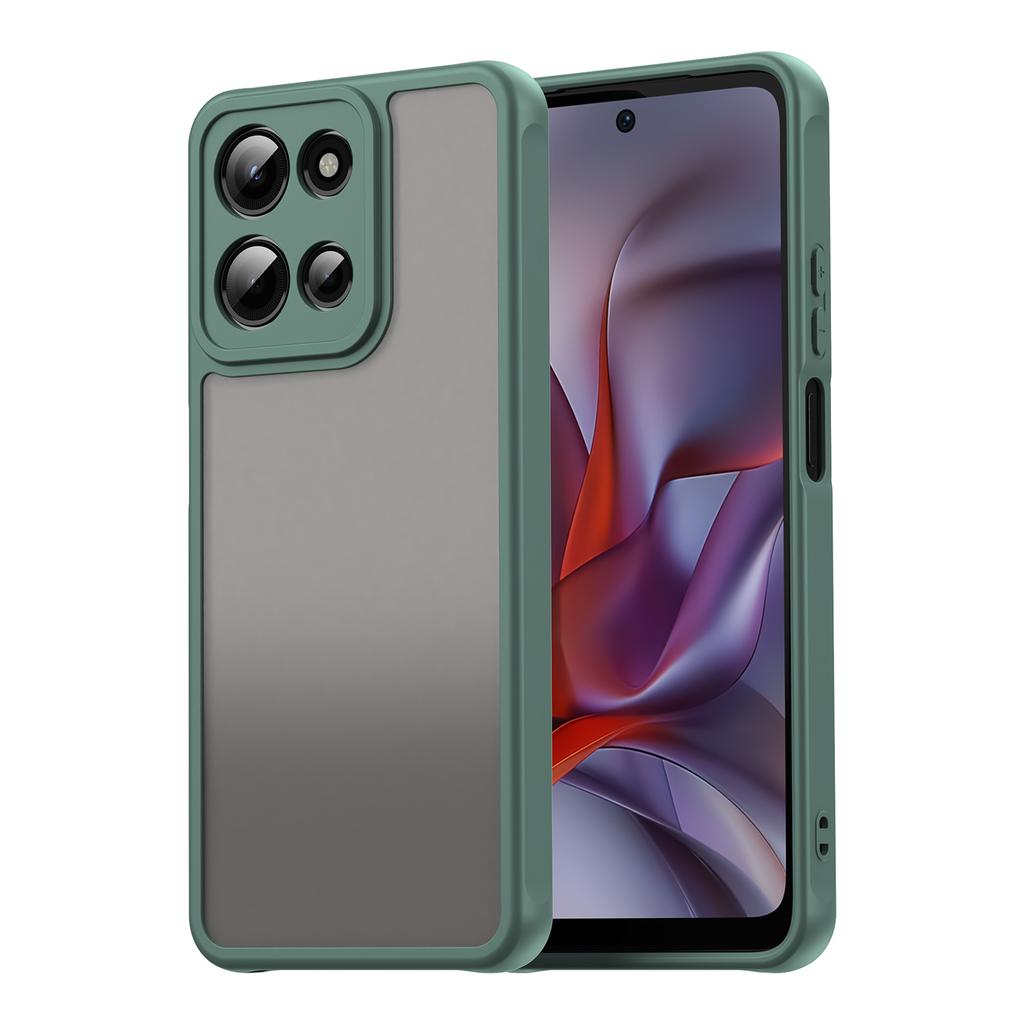 For Motorola Moto G 5G (2025)/G Play (2025) 5G Case Drop Proof Airbags Frosted Translucent PC + TPU Phone Back Cover