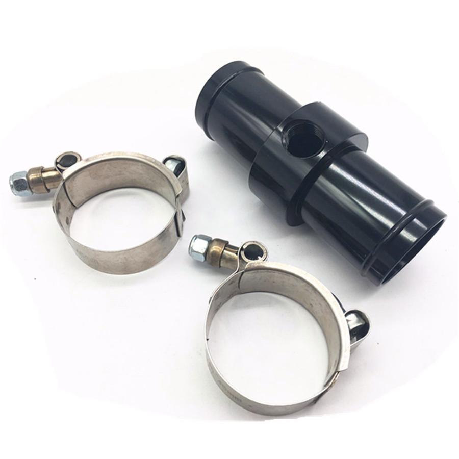 Aluminium Schwarz Inline Kühlerschlauch Temperatursensor Adapter 3/8 NPT