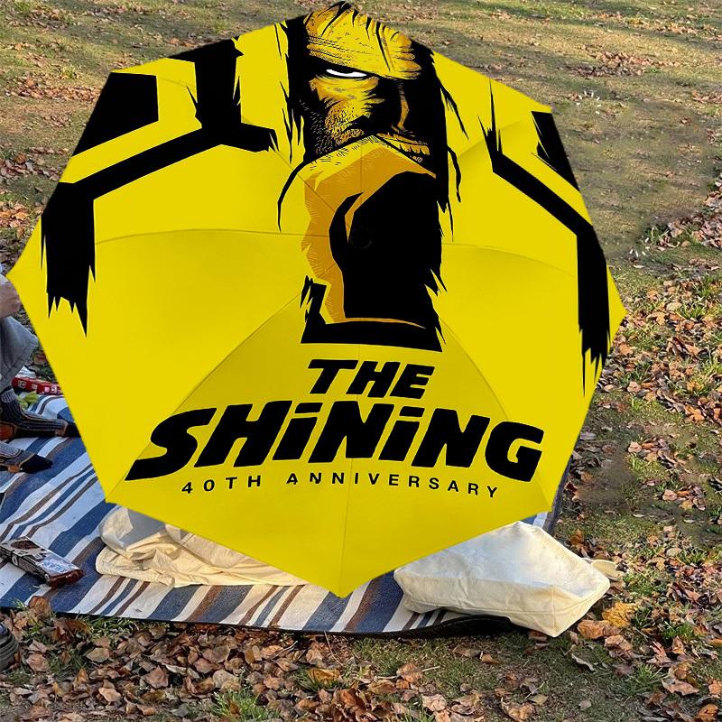 1pc The Shining 40th Anniversary Automatic Open/Close Umbrella Compact Folding Umbrella with 8-Rib Shaft lightweight esign, for Women/Men1231A
