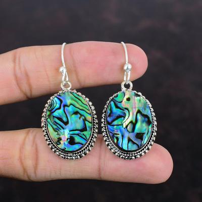 Abalone Shell Earring Gemstone Vintage Earrings 925 Sterling Silver Earrings Handmade Jewelry Gifts For Her Designer Earring Antique Jewelry