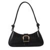 Vintage Half-moon Underarm Bag Stone Pattern Large Capacity PU Leather Shoulder Bag Handbag Fashion Rectangle Armpit Bag Unisex