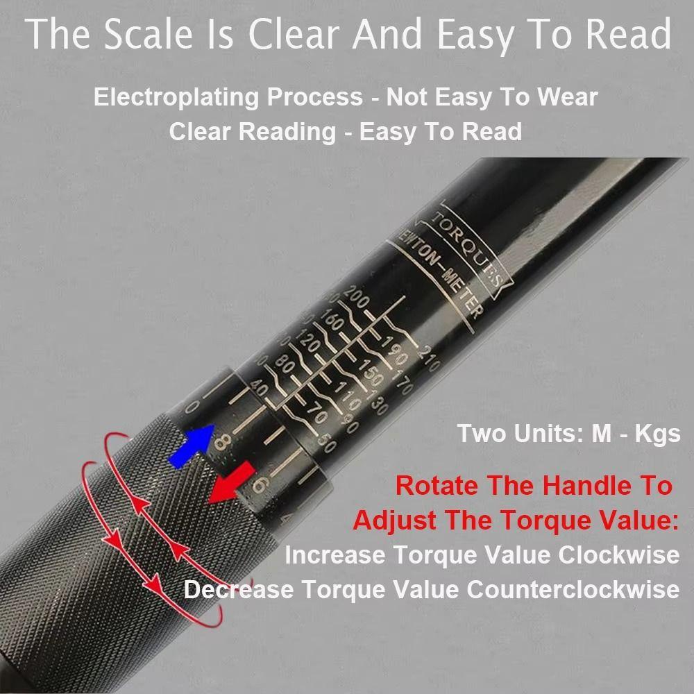 1/2" 3/8"1/4" Drive Torque Wrench Chrome Vanadium Steel Two-way Adjustment Spanner Auto Repair