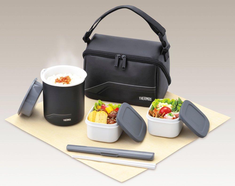 THERMOS Insulated Lunch Box, 1 Go (1 Cup), Black, DBQ-501 BK