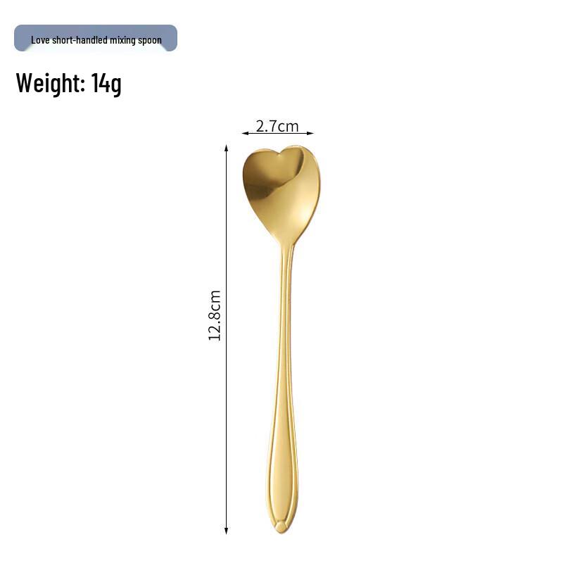abay Small Heart-shaped Stainless Steel Spoon