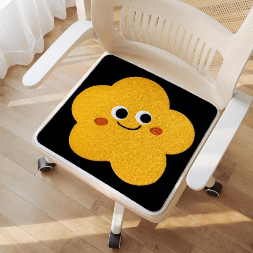 Cute 40x40cm Chair Cushion Imitation Cashmere Anti-slip Dining Chair Pad Winter Warm Comfortable Kitchen Chair Pad Dining Chair