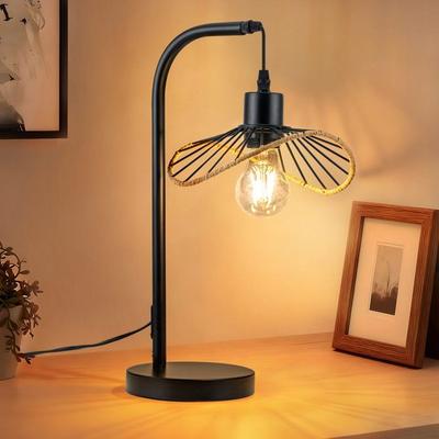 Table Lamp - NETTLIFE - Industrial Style - Black - E27 Socket - Metal