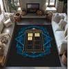 Doctor Who's TARDIS Printed Crystal Velvet Area Rug, Soft Anti-Slip Water Absorbent Floor Mat for Living Room Bedroom