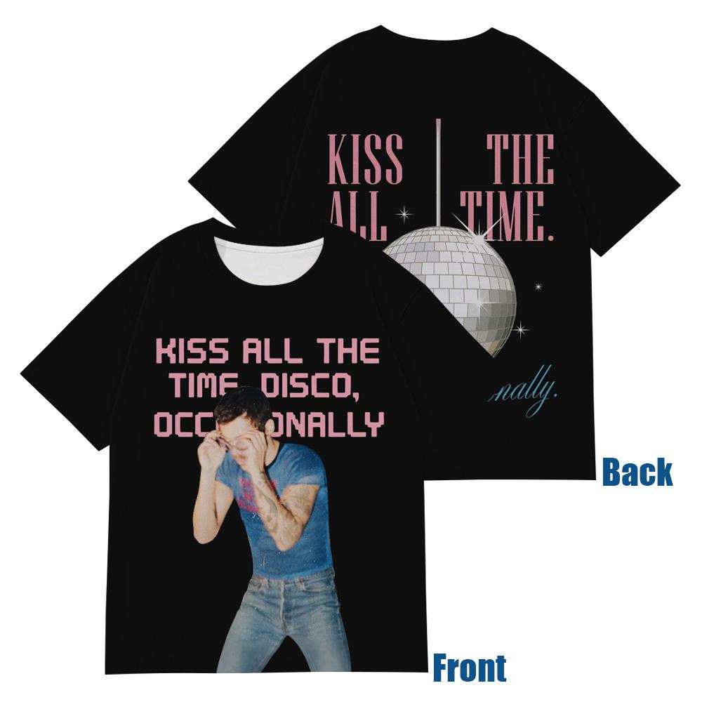 Harry Styles Kiss All The Time Album Print TShirt Unisexs Womens Street Style Hip Hop Tee A MustHave Gift For Fans